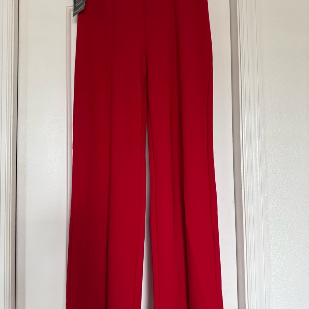 Boston Proper Vibrant Red Wide Leg Pants